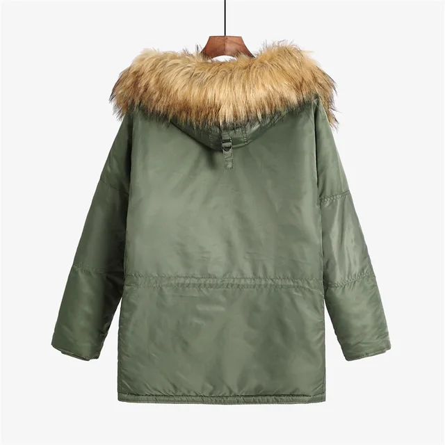 N-3B Hiver ALASKA Manteau Hommes Fourrure Capuche Slim Fit optique Parka Rembourré Veste Militaire pour Temps Froid 5