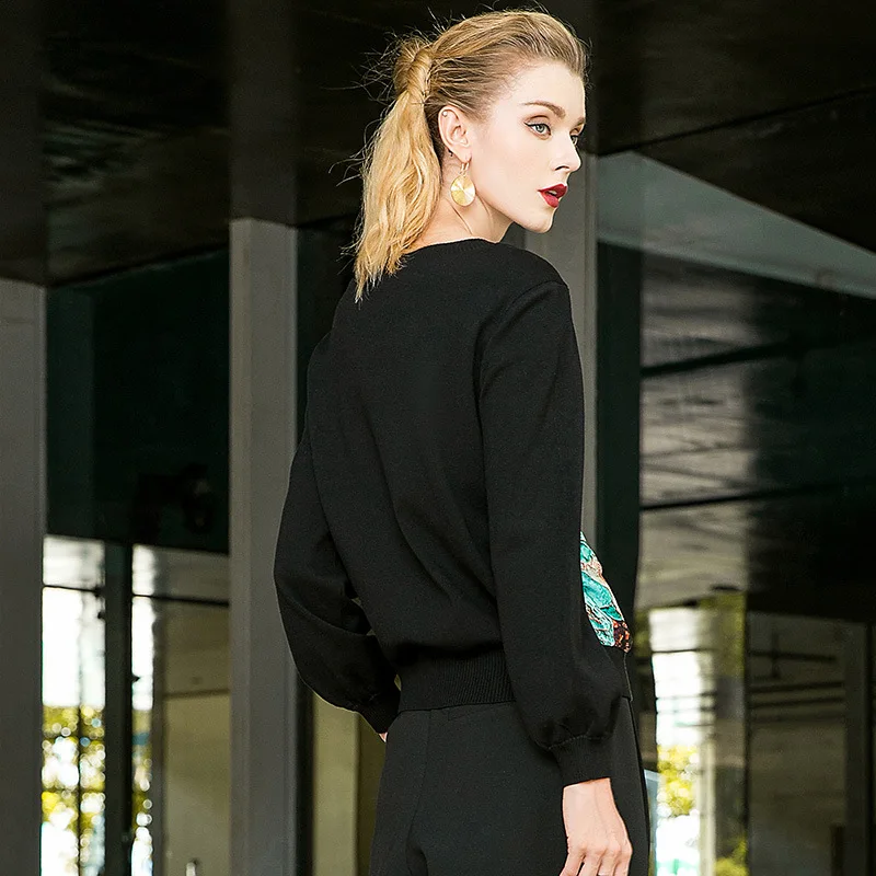 Elastic knit print loose pullovers sweater 2018 new long sleeve loose women autumn basic sweater shirts Elastic knit print loose pullovers sweater 2018 new long sleeve loose women autumn basic sweater shirts