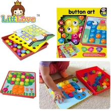 Littlove 3D Паззлы Игрушечные лошадки для детей композитный пазл Творческая мозаика гриб ногтей комплект Развивающие и пуговицы Книги по искусству детские игрушки