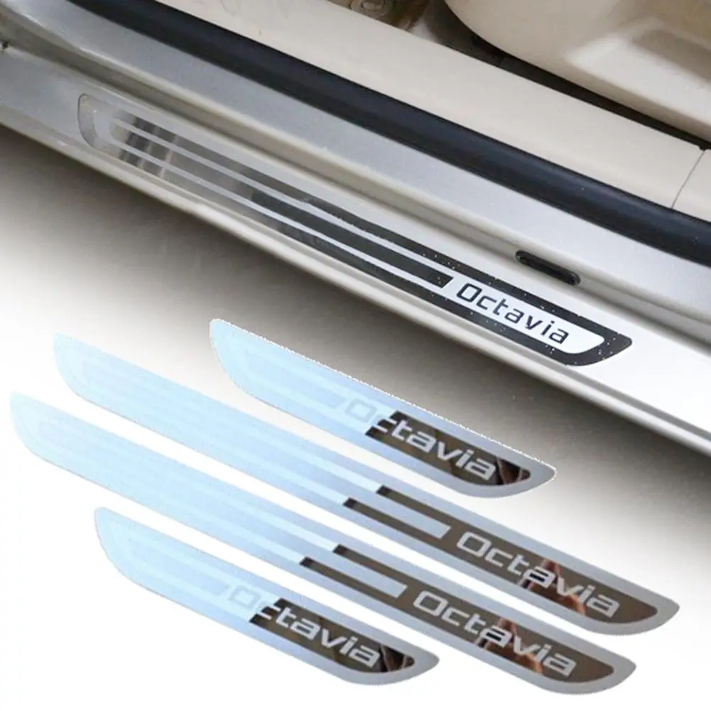 

Car Slim Door Sill Scuff Plate Cover Protector for 2007-2013 Skoda Octavia 6