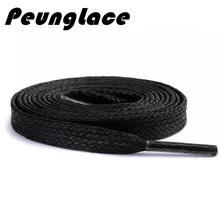 Качество PeungLace 1000 пар/лот черное платье Шнурки плоские Вощеные хлопковые шнурки