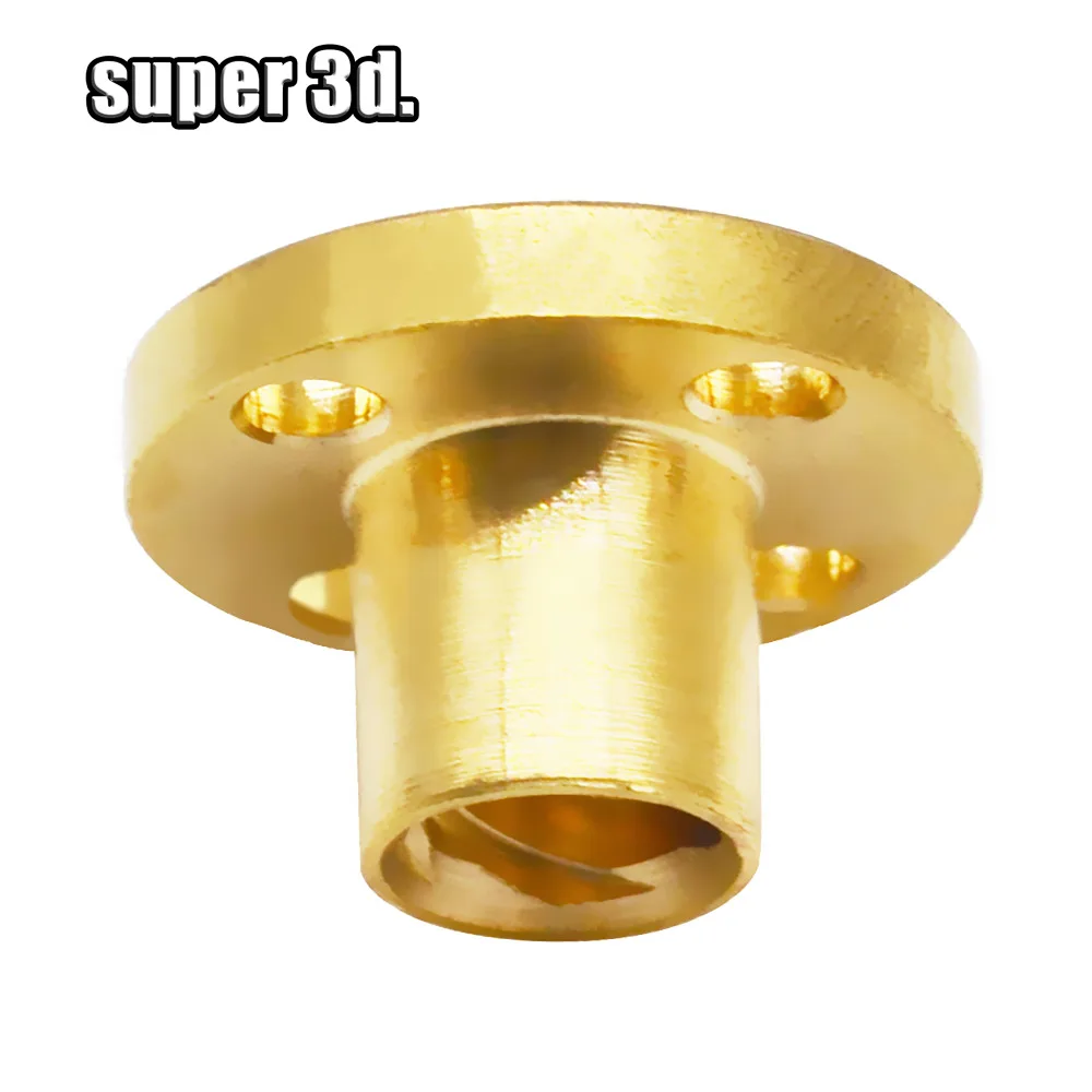 3D طابعة أكسوريس النحاس المسمار الجوز T8 الملعب 2 مللي متر الرصاص المسمار محرك متدرج السكك الحديدية المسمار شفة براغي من النحاس الأصفر الجوز