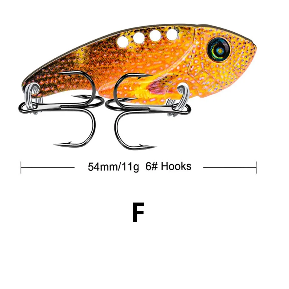 1 шт. Металлические VIB приманки 54 мм/11 г яркие вибрации ложка приманка жесткая искусственная Цикада приманка Спиннер воблеры для любой воды - Цвет: 06