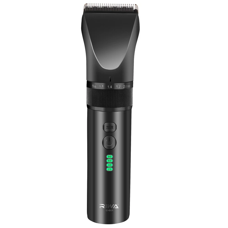 RIWA беспроводной индукционный перезаряжаемый триммер для волос профессиональная машинка для стрижки волос ЖК-керамическая литиевая батарея резак для волос RE-5801