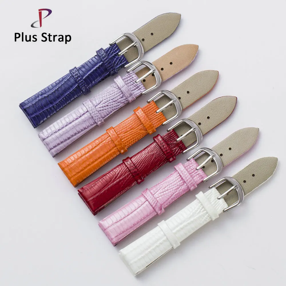 

Plus strap Genuine Leather Women Watchband in Lizard Pattern Design Men Watch Strap Wristband Belt Bracelet for replacement