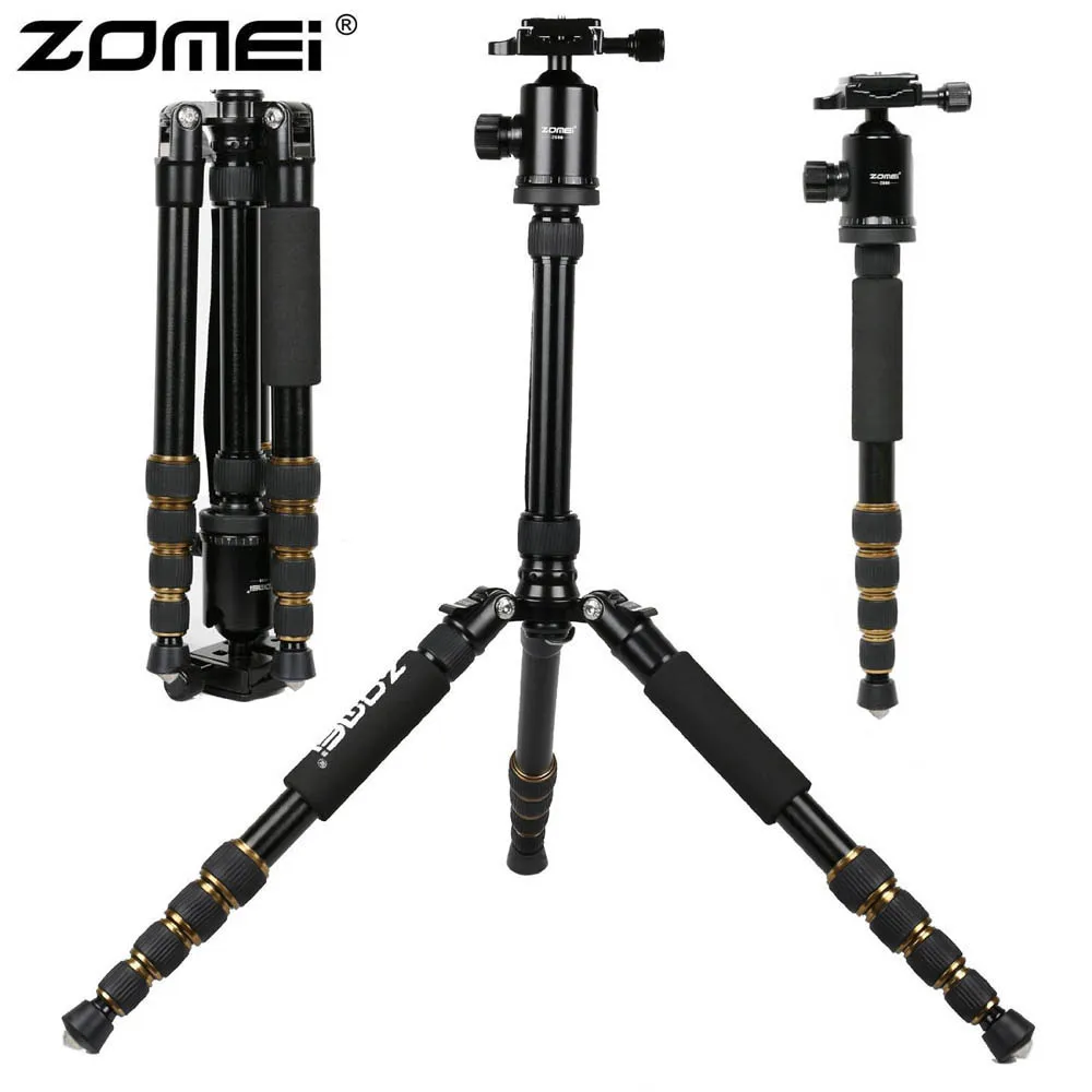 

ZOMEI Z699 Aluminum Professional DSLR Tripod Ball Head Travel Compact Reflexed Tripod to Monopod for Canon Nikon Sony SLR Camera