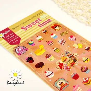 

1 Sheet Sweet Time Cartoon Daisyland Scrapbook PET Paper Kawaii Stickers Diary Decal Phone Sticker Flakes 1012