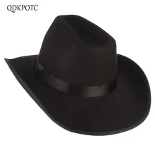 QDKPOTC крутые западные мужские ковбойские шляпы, солнцезащитный козырек, кепки для путешествий, для выступлений, западные шляпы, Chapeu, ковбойские
