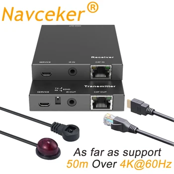 

New 3840x2160@60Hz HDMI Extender 4K IR HDMI Extender 2 Port 18Gbps RJ45 Ports HDMI Extender Loop HDMI Extender TX RX Over Cat6