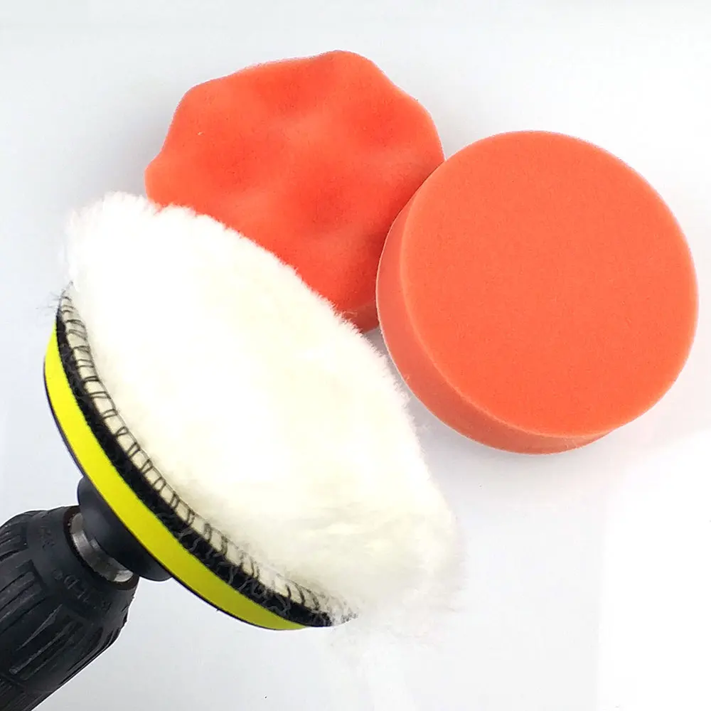 Sponge Buffer Pad Polishing Cleaning Waxing All In One Kit For Car