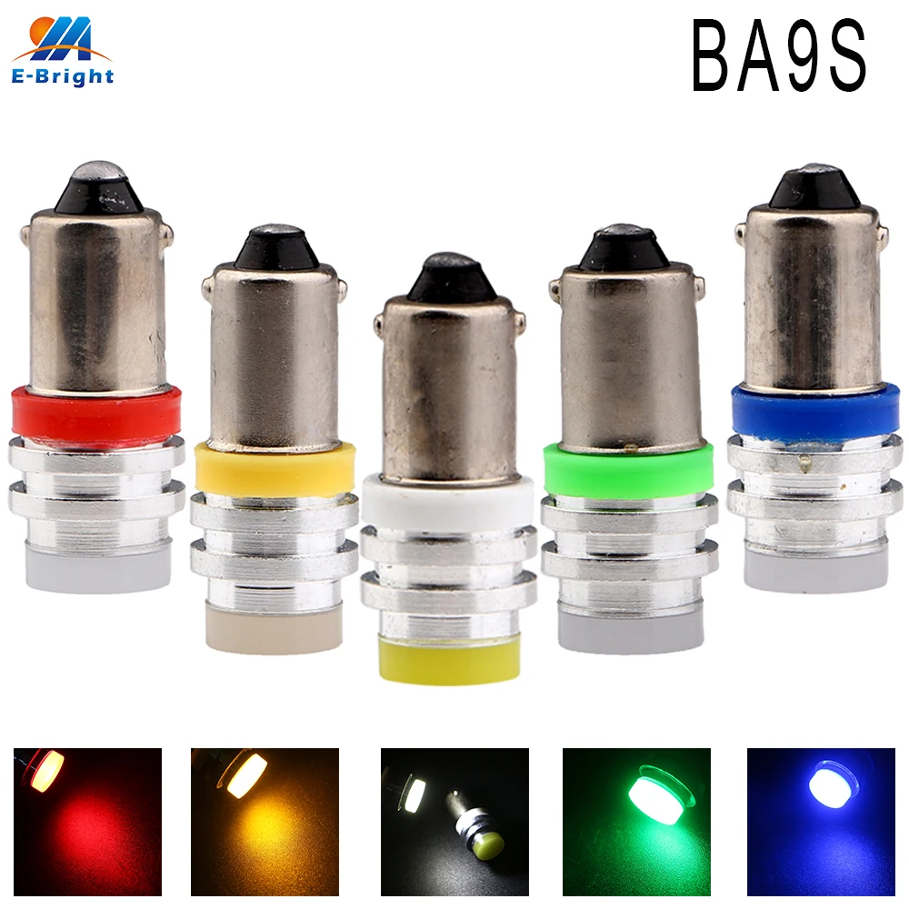 

10pcs case for DC 12V BA9S 1W SMD LED Car White Light Lamp Instruction Bulb License Light Interior Lamp Car Reading lights