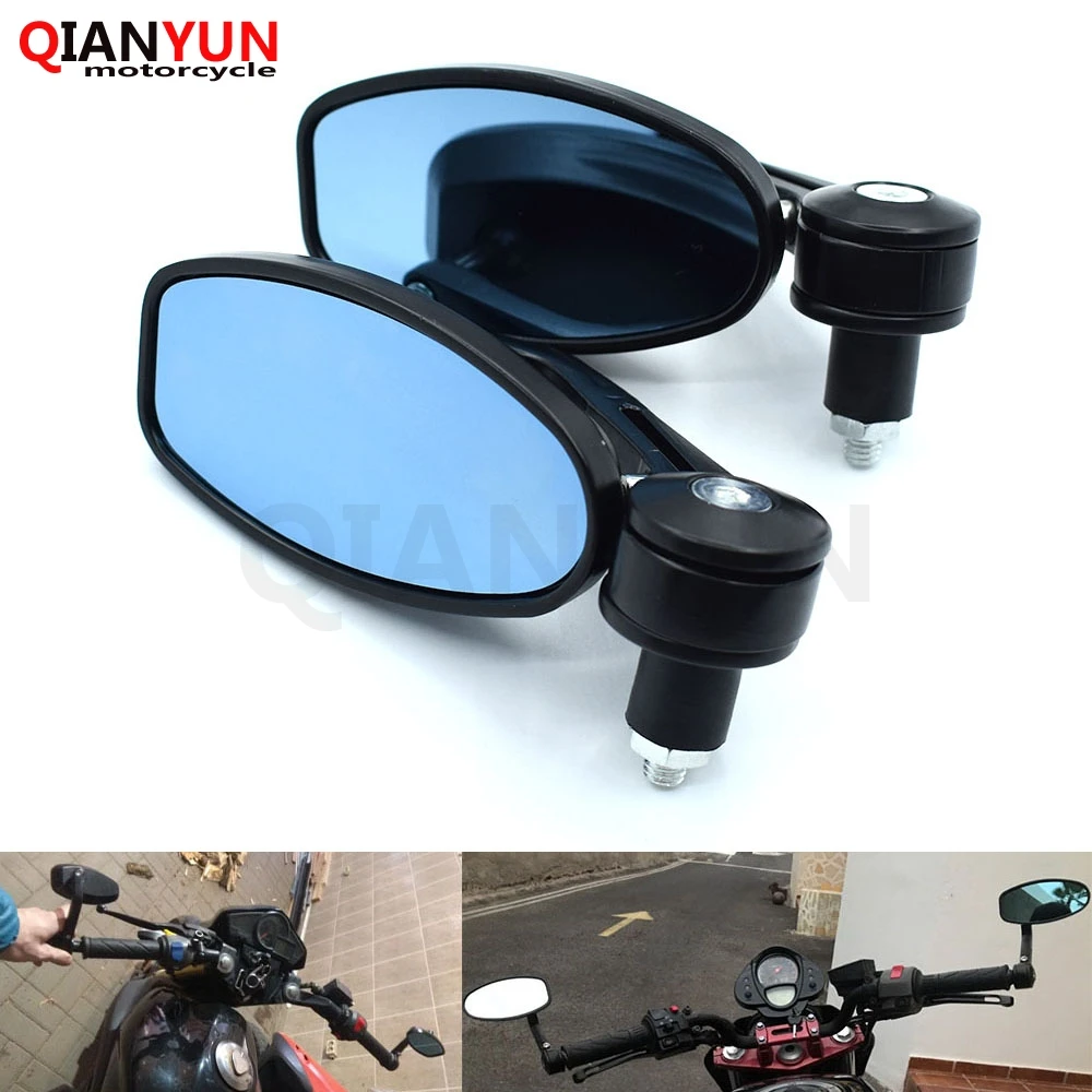 

Universal motorcycle mirror scooter racing side mirror handle rod end mirror for Kawasaki ZX6R ZX636 ZX10R Z1000 Z750R Z1000SX