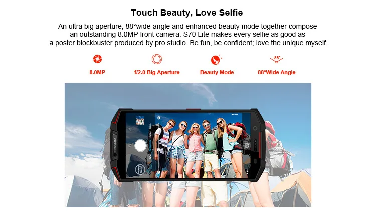DOOGEE S70 LITE 4GB RAM 64GB ROM Helio P23 MTK6763T 2.5GHz Octa Core 5.99 Inch IPS Corning Gorilla Glass 4 FHD+ Screen Dual Camera IP68 IP69K Waterproof Android 8.1 4G LTE Smartphone