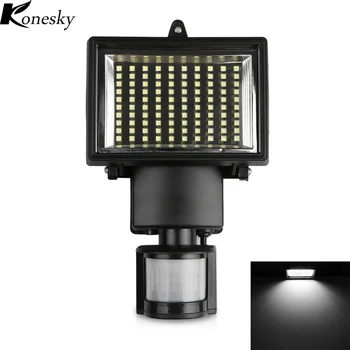 

50W 100-LED Modern Solar Garden Lamp with Motion Sensor Waterproof Sensitivity for Outdoor Lighting Doorway Hunting Security Use