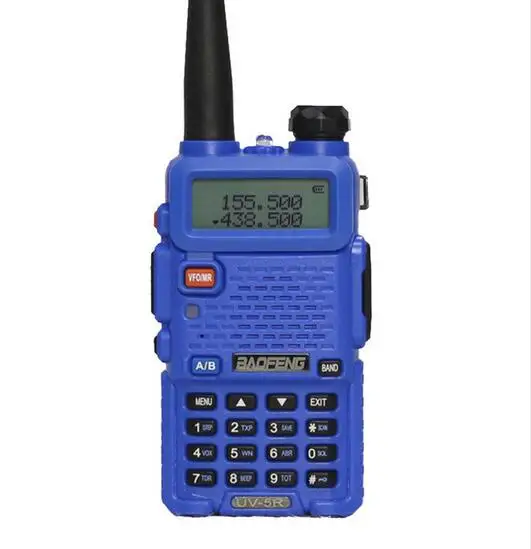 Склад в Россию! UV-5R-Black портативное радио двухдиапазонное VHF UHF двухстороннее радио 136-174/400-520 ham Радио UV-5R 1800mA рация - Цвет: blue