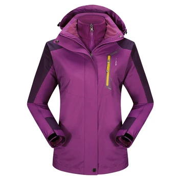 

3in1 Women Winter Warm Fleece Jackets Softshell Windbreaker Outdoor Sports Hiking Camping Skiing Fishing Coat V