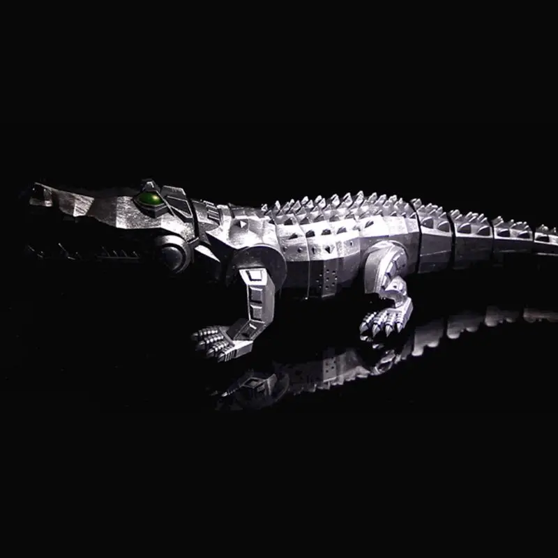 Пульт дистанционного управления механический крокодил холодный светодиодный свет на глаза звук электрическая игрушка для детей