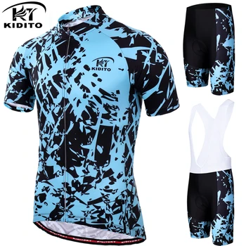 

KIDITOKT 2019 Summer Cycling Jersey Set Summer Men Cycling Racing Bicycle Clothing Suit Quick Dry Mountain Bike Sportwears Suit