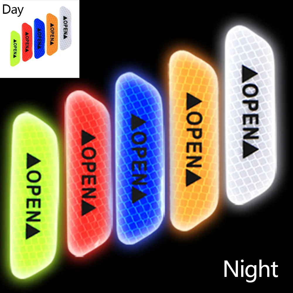 4Pcs/Set OPEN Sign Safety Reflective Strips Warning Mark Reflective