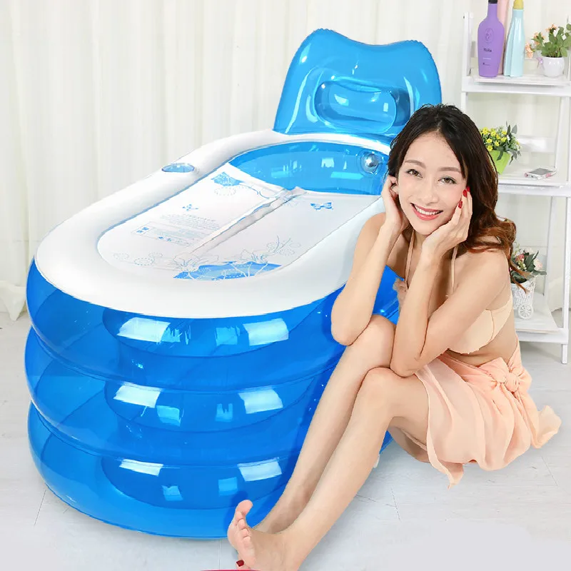 Inflatable Bathtub Thickened Adult Household Folding Plastic Bath