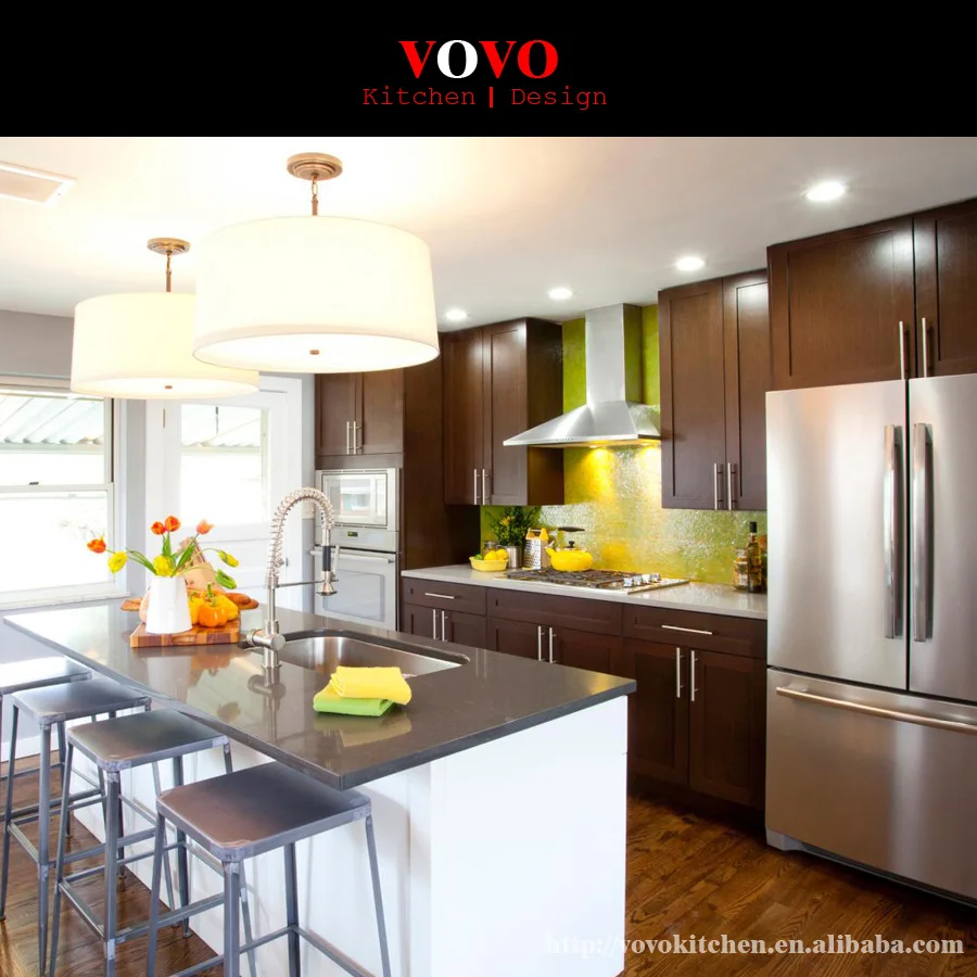 Hot Sale Customized Solid Wood Kitchen furniture with Wall ...