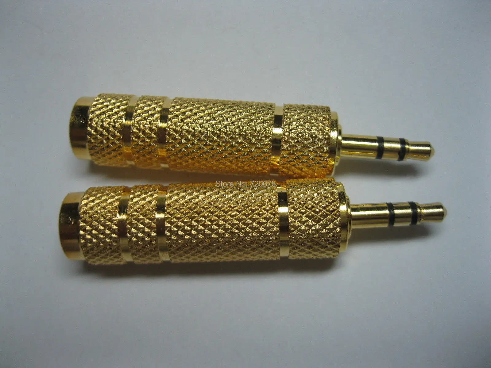 

10 pcs 3.5mm Stereo Plug to 6.35mm Stereo Jack Glod