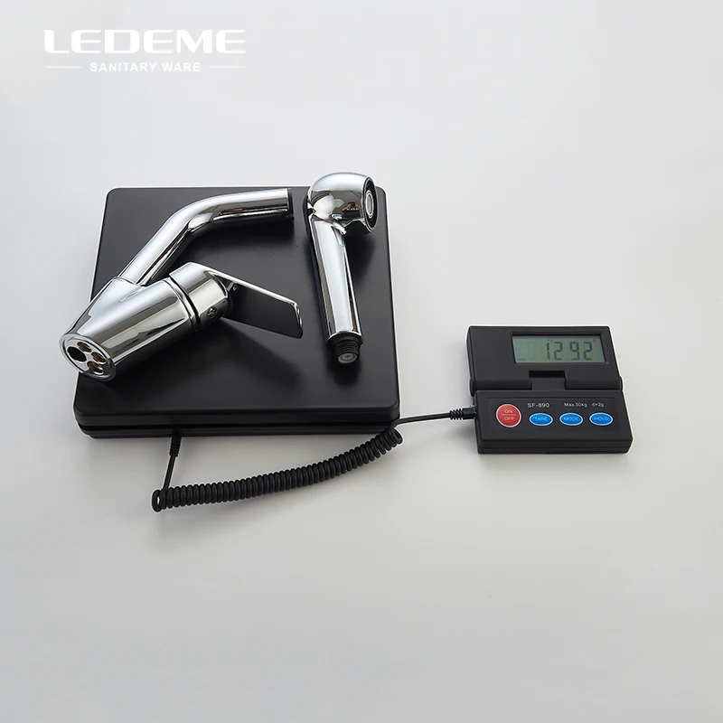 LEDEME Съемный кухонный кран с одной ручкой выдвижной двухфункциональный опрыскиватель латунный Смеситель для воды кран, хром полированный L6040