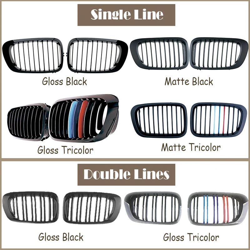

Car Front Racing Grills Grilles For BMW E46 Coupe BMW 3 Series 1998 1999 2000 2001 M3 2 Door 2D Convertible Accessories