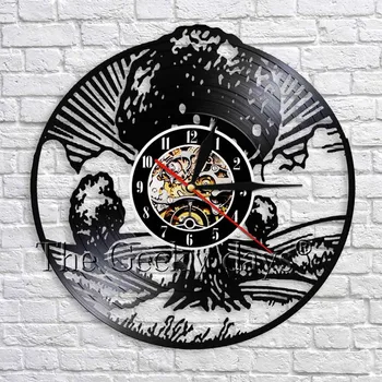 

Trees Of Life Wall Art Decor Wall Clock Nature Forest Vinyl Record Wall Clock Modern Design For Living Room Decoration