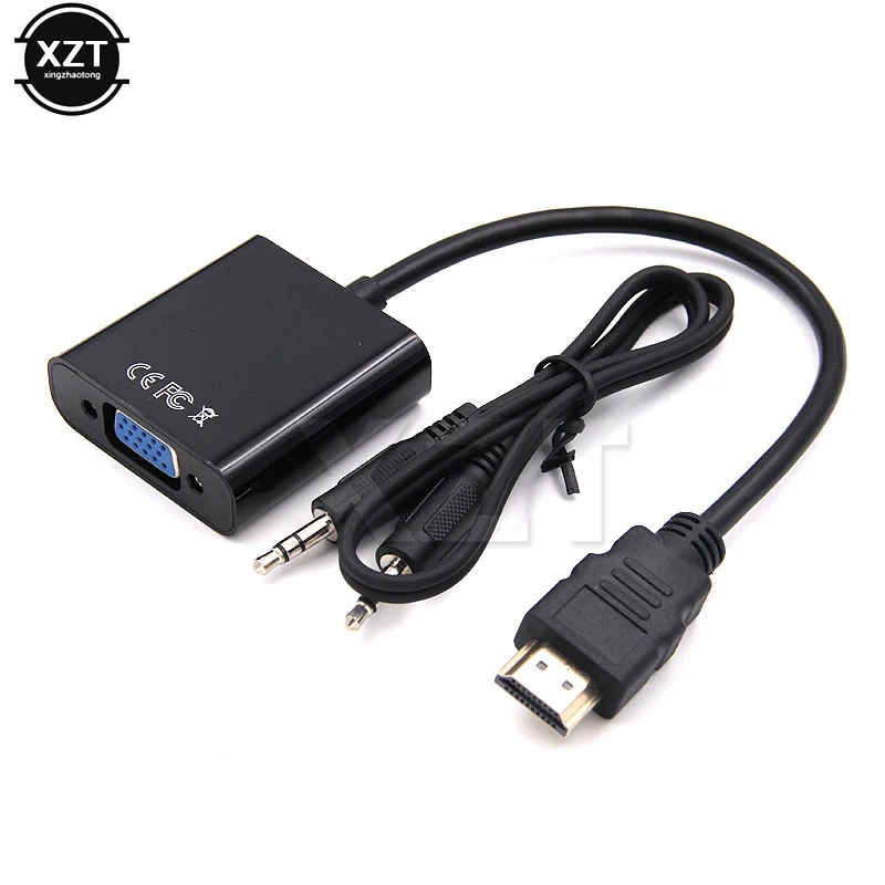 HDMI VGA видео адаптер мужчин и женщин HD tv CRT монитор тв для xbox 360 PS3 3,5 мм штекер аудио кабель адаптер конвертер