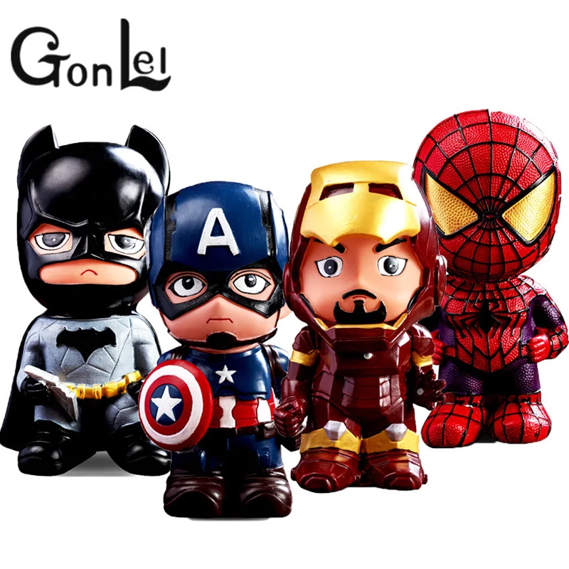 

Superhero Spiderman Batman Iron Man Large Plastic Piggy Bank Safe Saving Coin Box Bottle Piggy Bank for Paper Money Bank for Kid