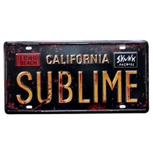 Plaque d'immatriculation de voiture Vintage en métal, états-unis californie, peinture en fer Vintage pour Bar café Garage décor A928