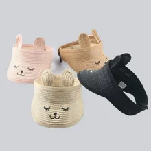 Милая летняя свободная соломенная Кепка с широкими полями и козырьком для детей, реквизит для детей, регулируемая Милая солнцезащитная Кепка для мальчиков и девочек