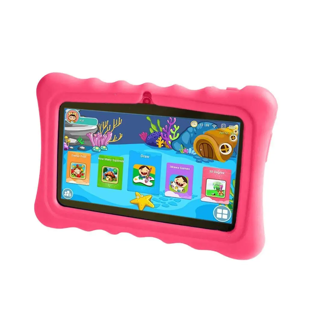 Детский многофункциональный wifi Bluetooth Сенсорный экран издание 1024X600 HD ранний 8G образовательный планшет> 3 лет - Цвет: pink eu