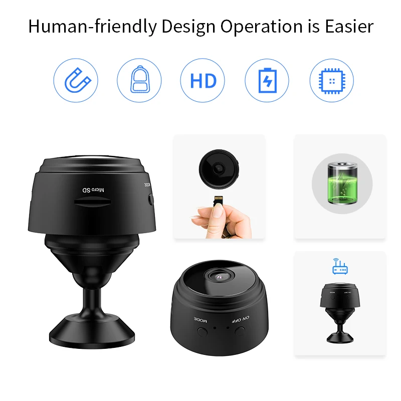 

Meisort 1080P Wireless WIFI IP Camera Mini Video Camcorder Recorder Night Vision Small Camera
