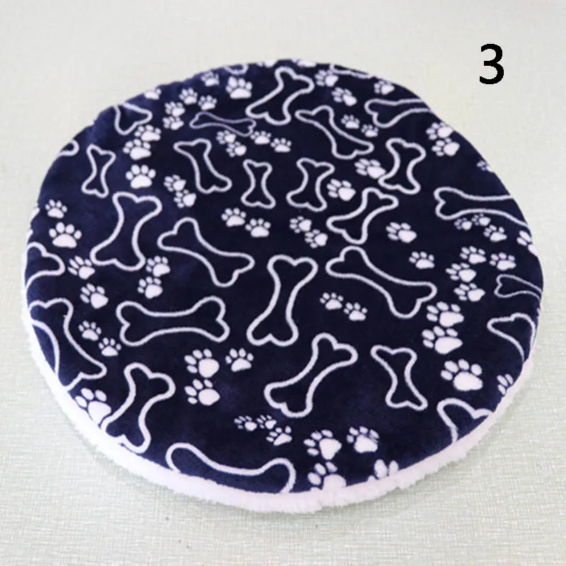 Ultra Soft Pet Bed Cute Prints Reversible Flannel Bed Mat Washable Small Dog Cat Use MYDING