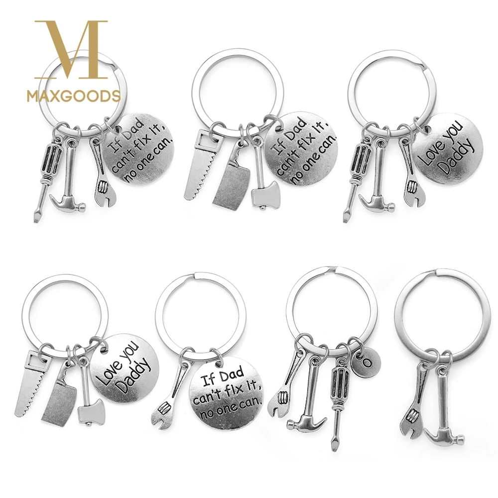 

1Pcs Trendy Keyring Hand Tools Keychain Daddy Keyring Gift for Dad Fathers Day Keychain Hand Tools Bag Pendant Key ring Jewelry