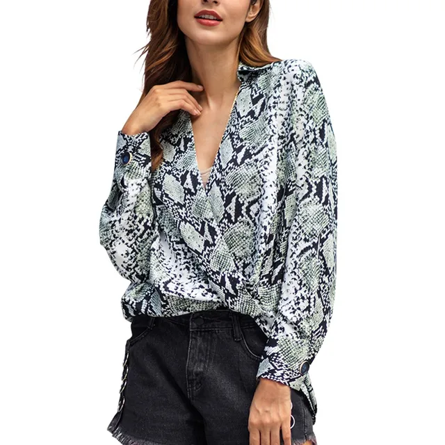 snake print tops for women