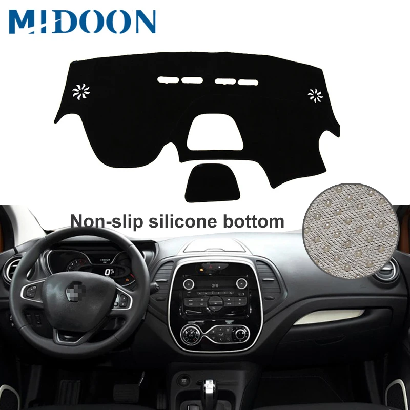 Чехол для приборной панели автомобиля MIDOON Renault Captur 2014 2015 2016 2017 коврик
