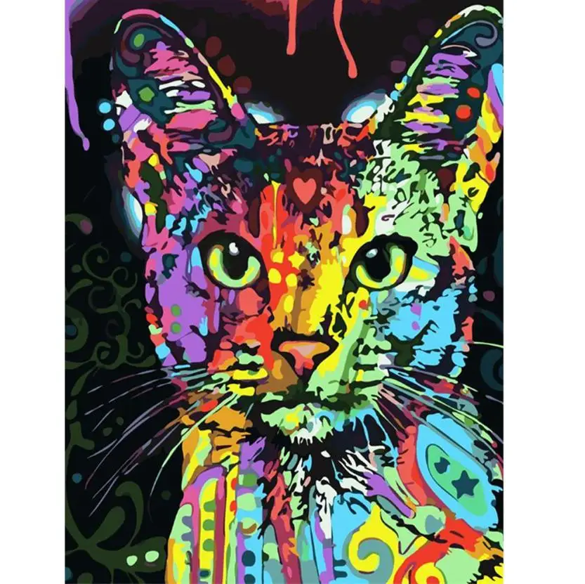 

2019 Embroidery Painting Round Diamond Rhinestone Pasted 5D DIY Cute Animal Diamond Painting Needlework Livingroom Decor Craft
