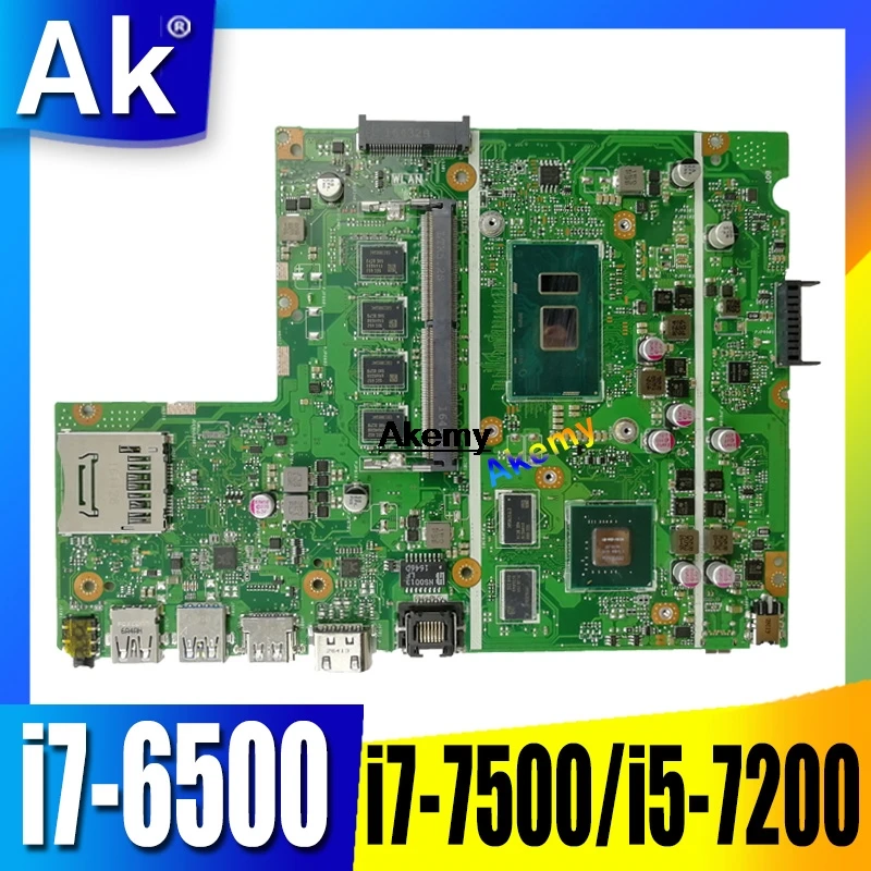 Для ASUS X541UJ X541UV X541U X541 X541UVK X541UQk Материнская плата ноутбука Тесты оригинальная материнская плата 8G i7-6500/i7-7500/i5-7200