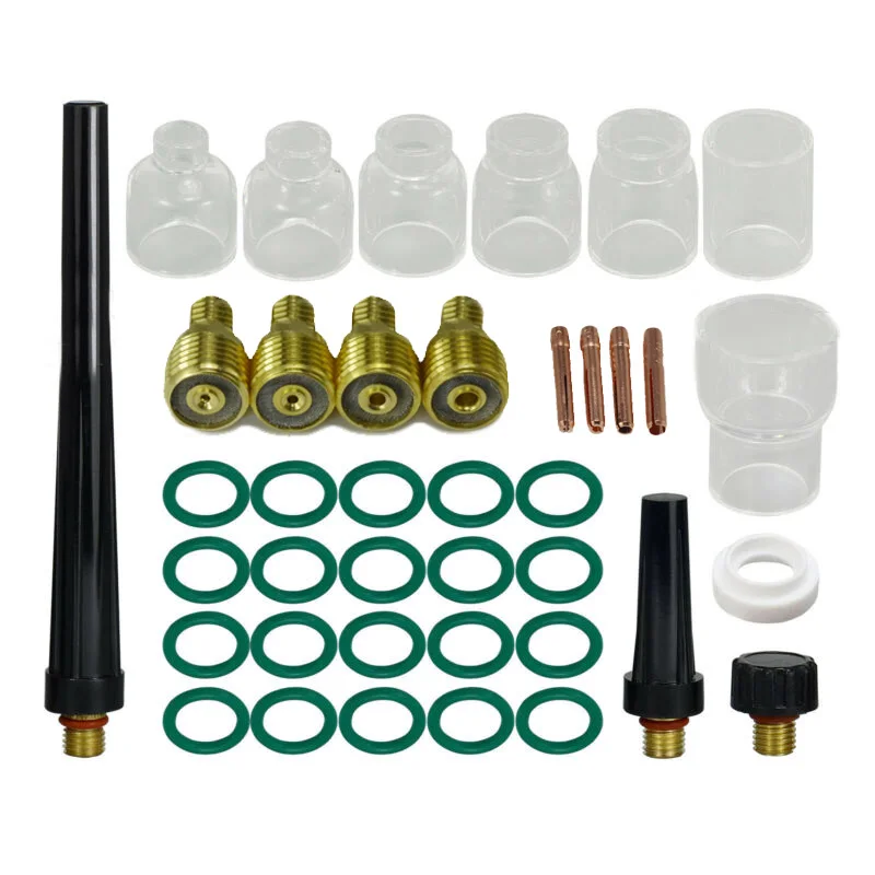 

39x/kit Gas Lens Collet Body Pyrex Cups DB SR WP 9 20 25 TIG Welder Solder Torch