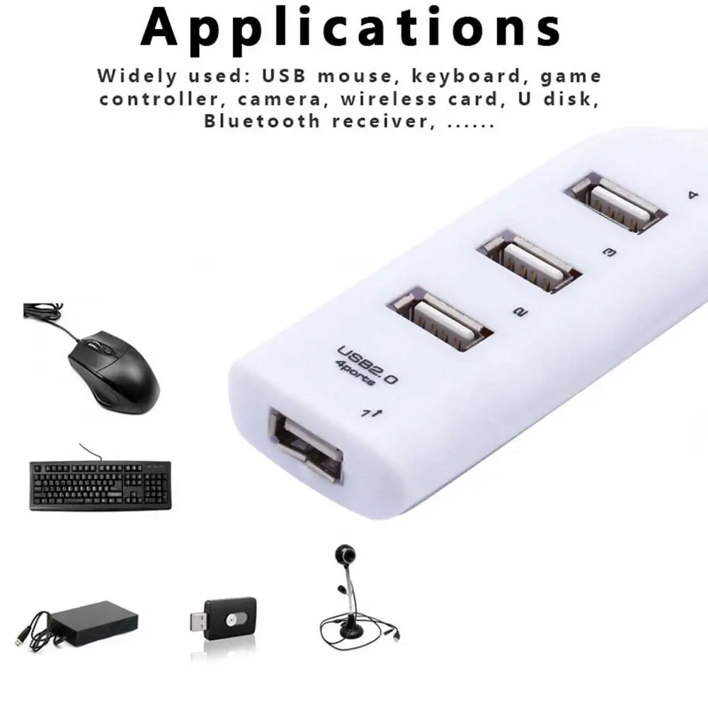 Высокоскоростной 45 см 4 порта usb хаб мини USB 2 0 сплиттер адаптер для ПК компьютер