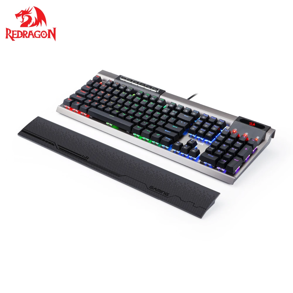 Redragon K563 SURYA 109Key RGB Механическая с подсветкой игровой KeybKoard с синими механическими переключателями авиационного класса