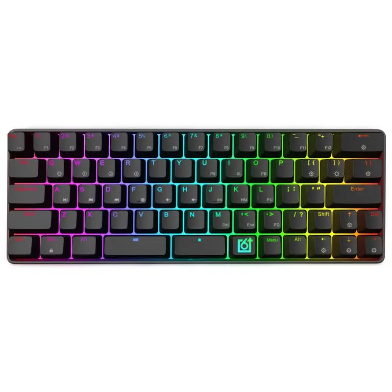 

GK66 Wired Split-Spacebar Hot-swappable for Gateron Optical Switch Multi Color RGB Illuminated Mechanical Gaming Keyboard for PC