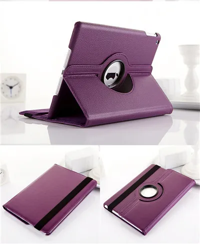 Gligle 360 градусов вращающийся кожаный чехол для iPad Air 9,7 дюймов(2013 Версия) 100 шт/партия DHL - Цвет: purple