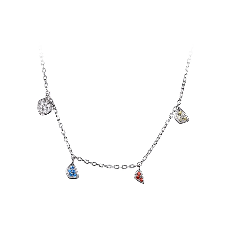 JewelryPalace Мода Многоцветный Кубический Цирконий Висячие Подвески Цепь Колье