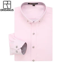 Новое поступление, мужские рубашки с длинным рукавом, однотонная мужская рубашка с воротником на пуговицах, мужская деловая рубашка, верхняя одежда Camisa Masculina X533