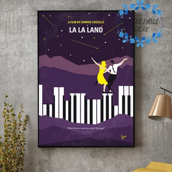 

La La Land Minimal Movie Art Canvas Poster Wall Picture for Living Room No Frame
