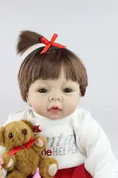 Новый 22 ''силикона Reborn Baby куклы мода красное платье полный ручной работы реалистичные для новорожденных жив bonecas подарок для девочек